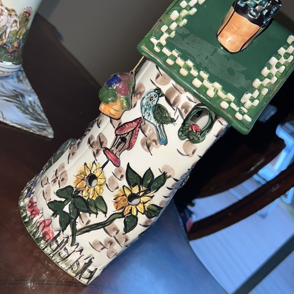 Blue Sky Pottery sculpture cottage figurine Castle candle holder - Picture 4 of 9